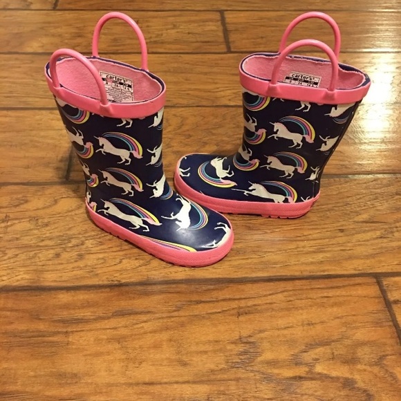 carters unicorn rain boots